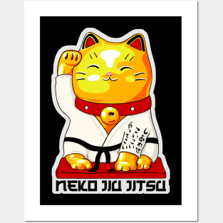 Neko Jiu Jitsu - Lucky Cat Posters and Art